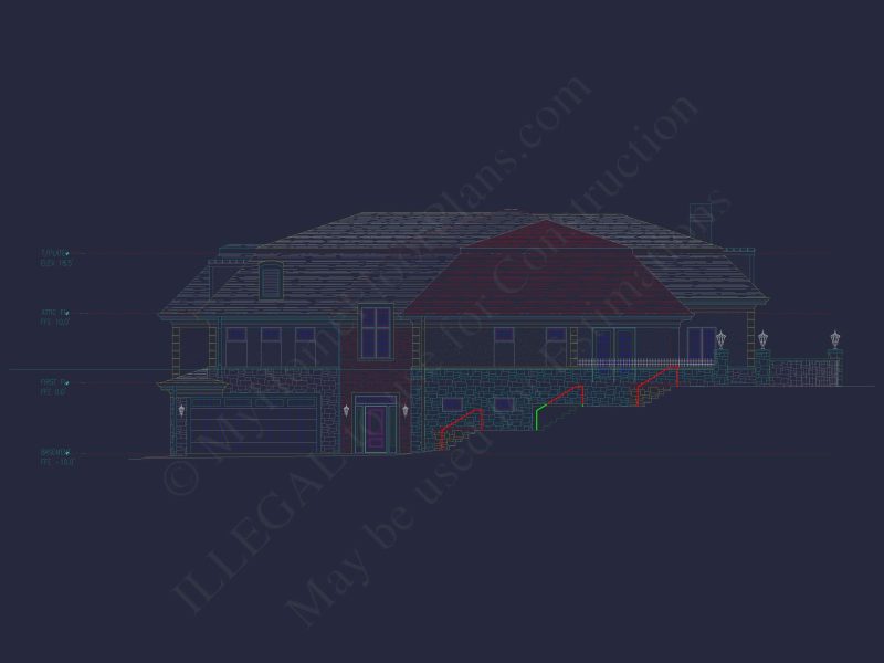 Modern Duplex Home Plan with Open Floor Plan & Detailed CAD Designs