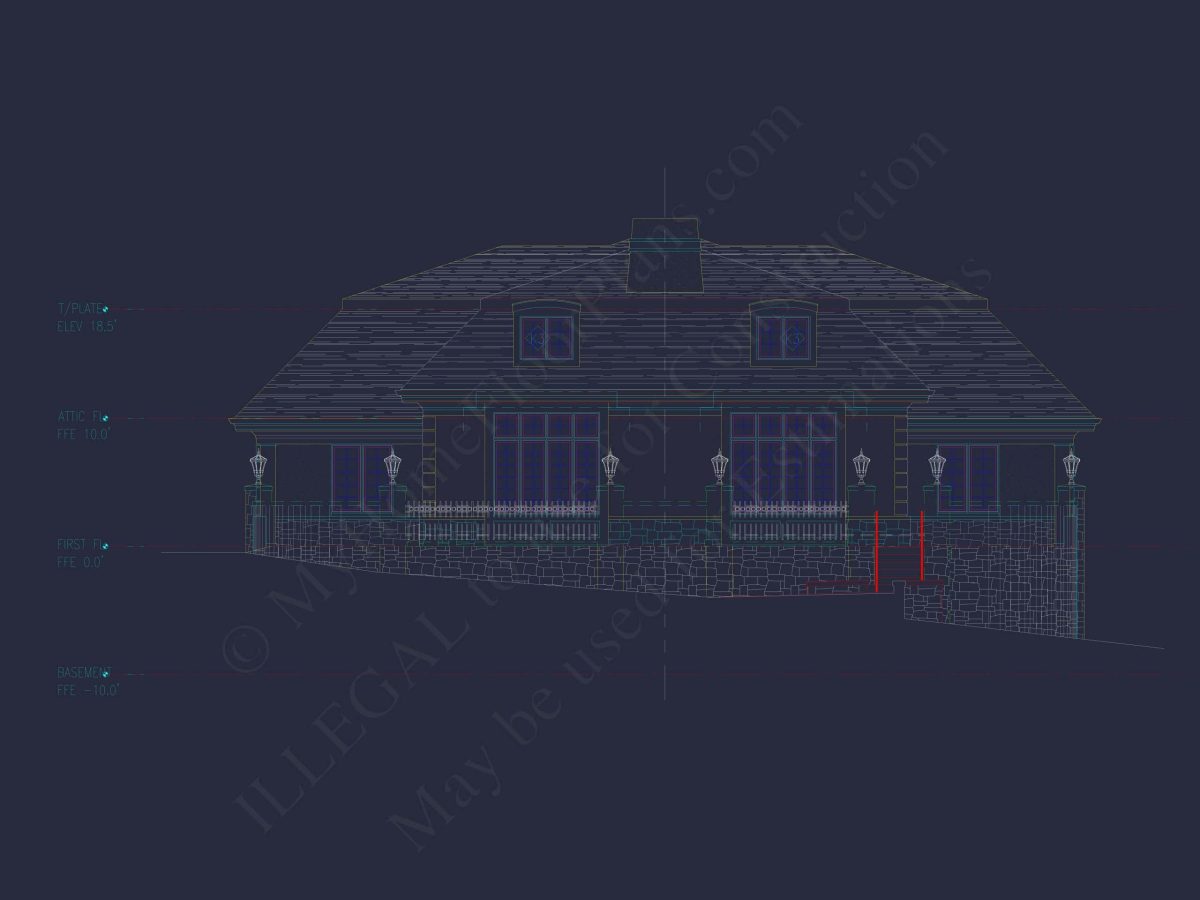 Modern Duplex Home Plan with Open Floor Plan & Detailed CAD Designs