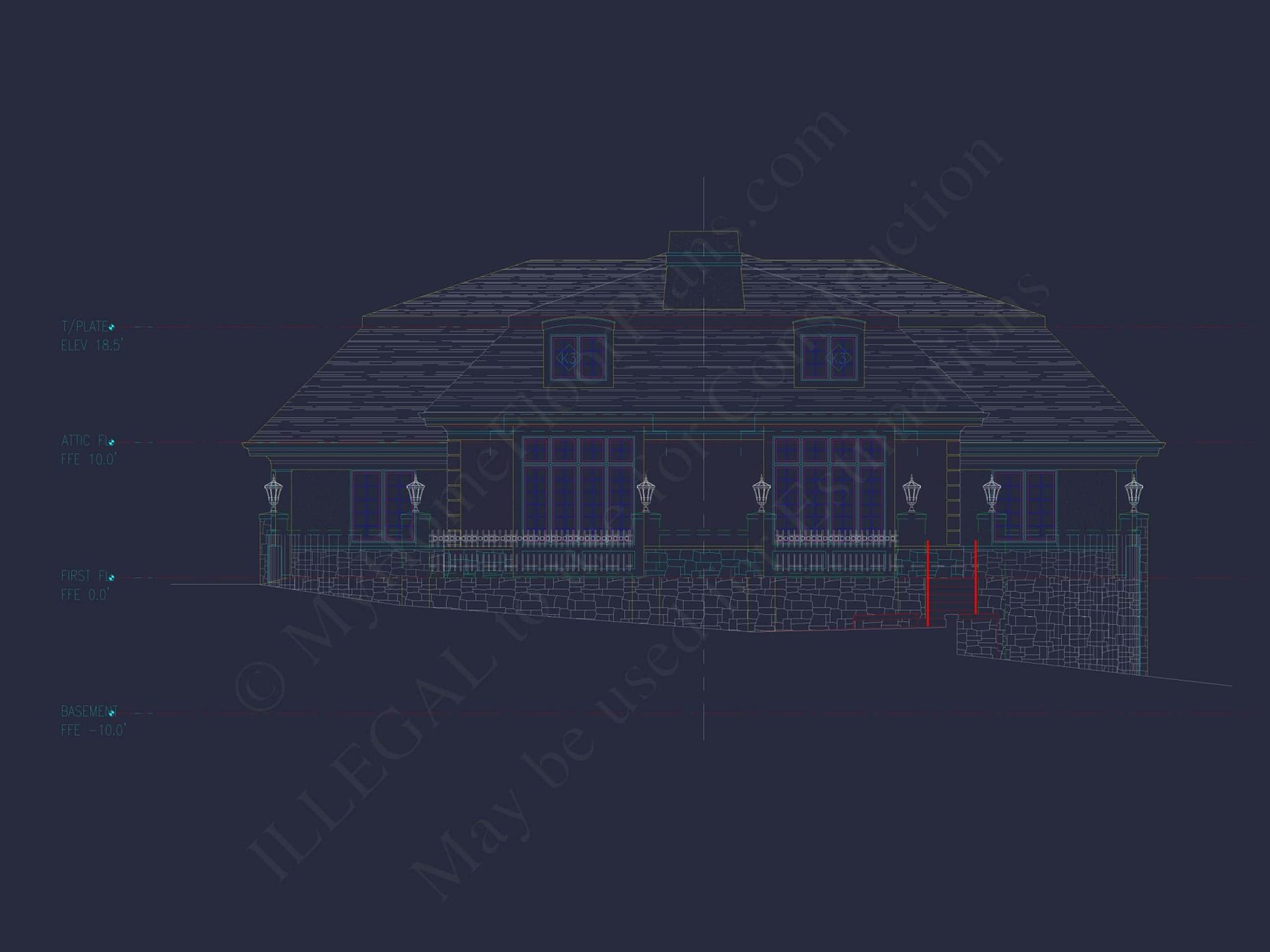 Modern Duplex Home Plan with Open Floor Plan & Detailed CAD Designs
