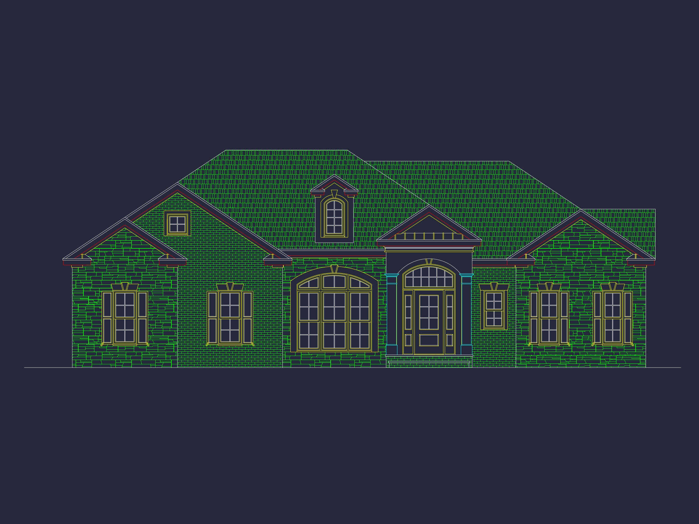 Elegant Home Blueprint with Floor Plan | CAD Architecture Designs