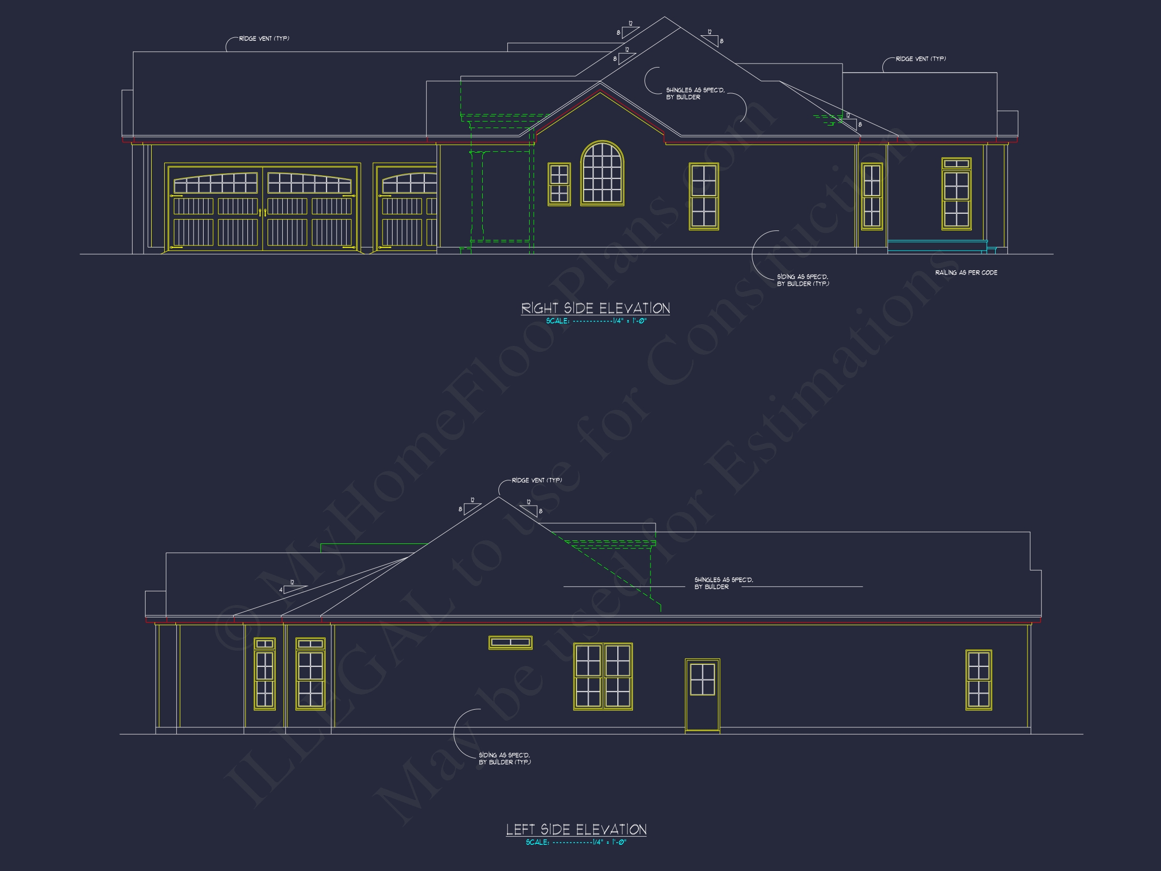 Elegant Home Blueprint with Floor Plan | CAD Architecture Designs