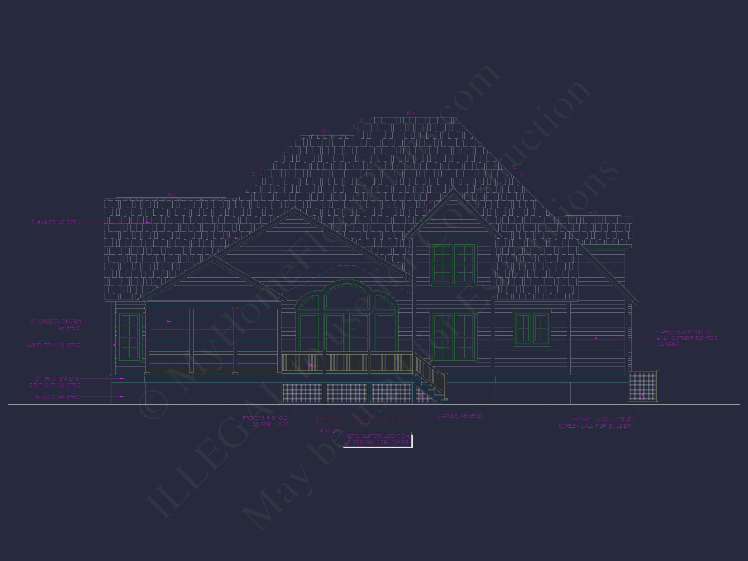 Spacious Home Plan with 2 Stories, 3 Bedrooms & CAD Designs