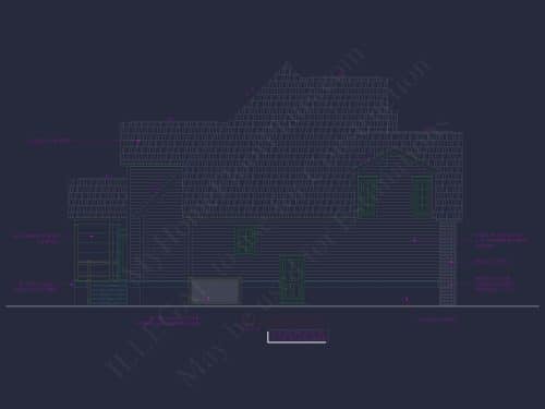 Spacious Home Plan with 2 Stories, 3 Bedrooms & CAD Designs