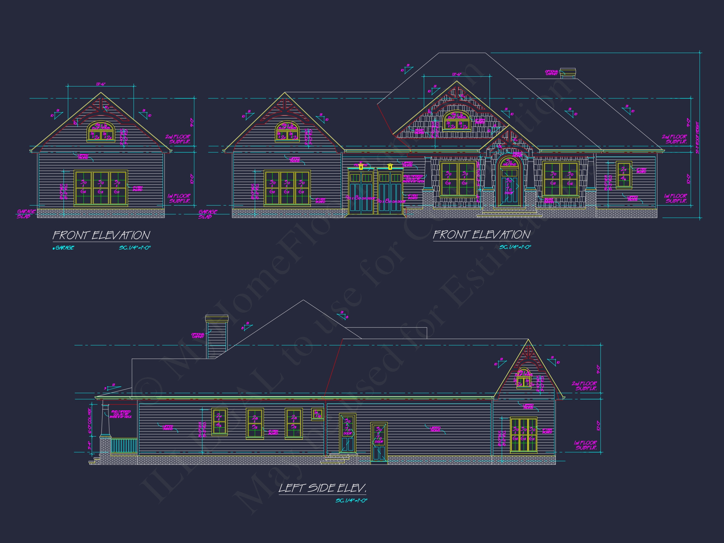 Modern Craftsman Home Plan with Spacious Floor Design and CAD Blueprint