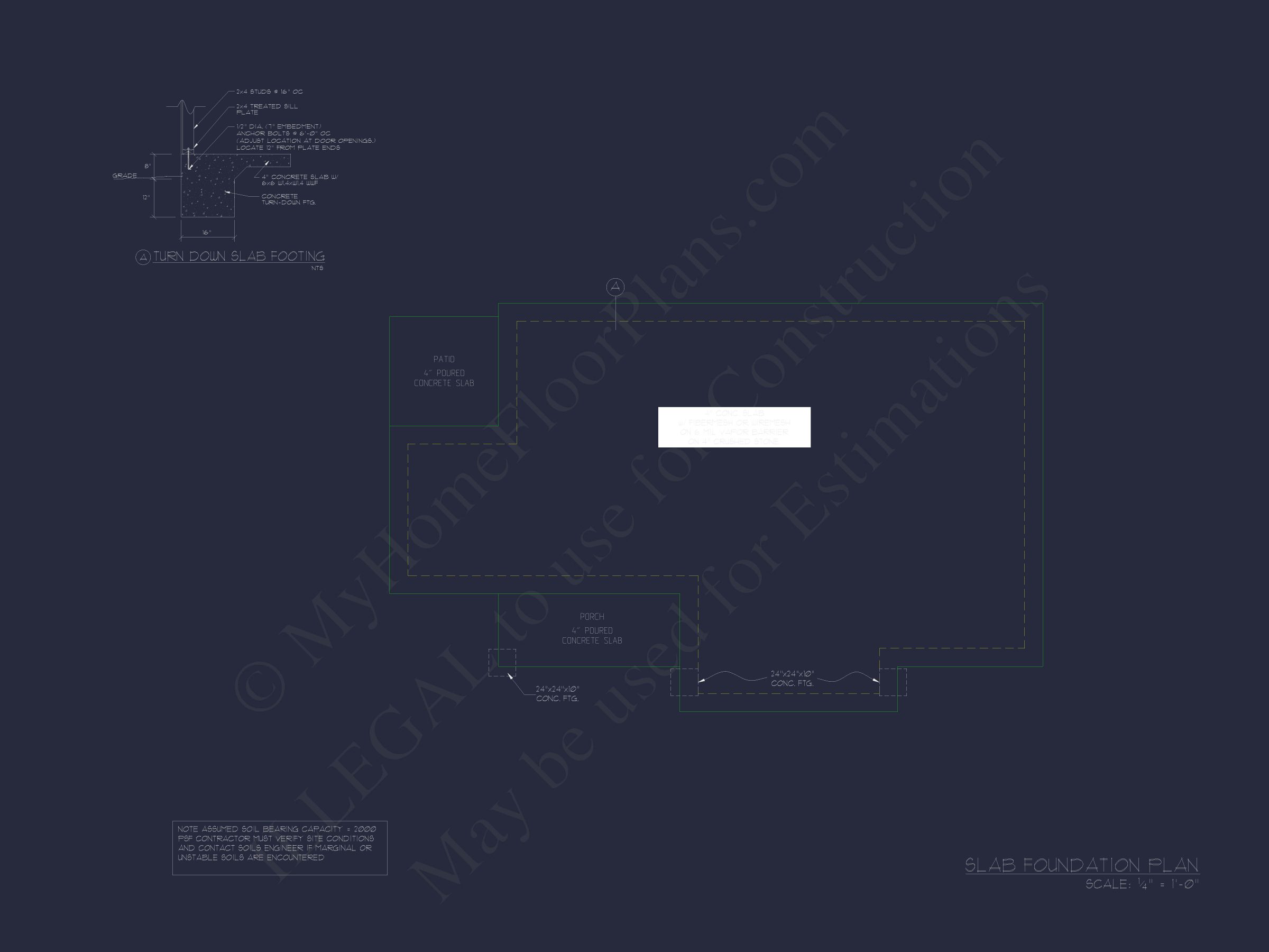 Ranch Style CAD Floor Plan for Dream Home Design and Blueprint