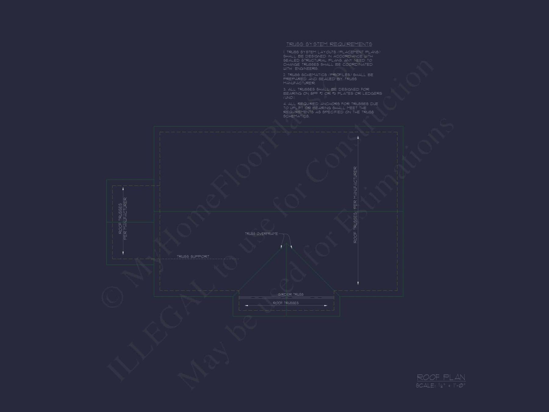 Ranch Style CAD Floor Plan for Dream Home Design and Blueprint