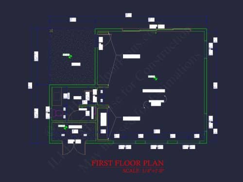 Pool House Floor Plan with Open Layout | CAD Home Designs