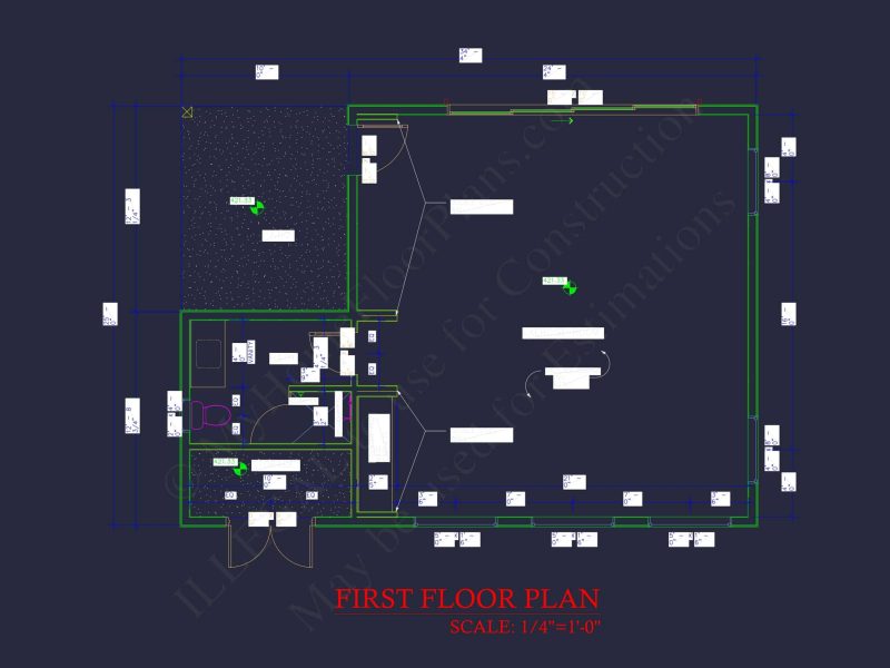 Pool House Floor Plan with Open Layout | CAD Home Designs