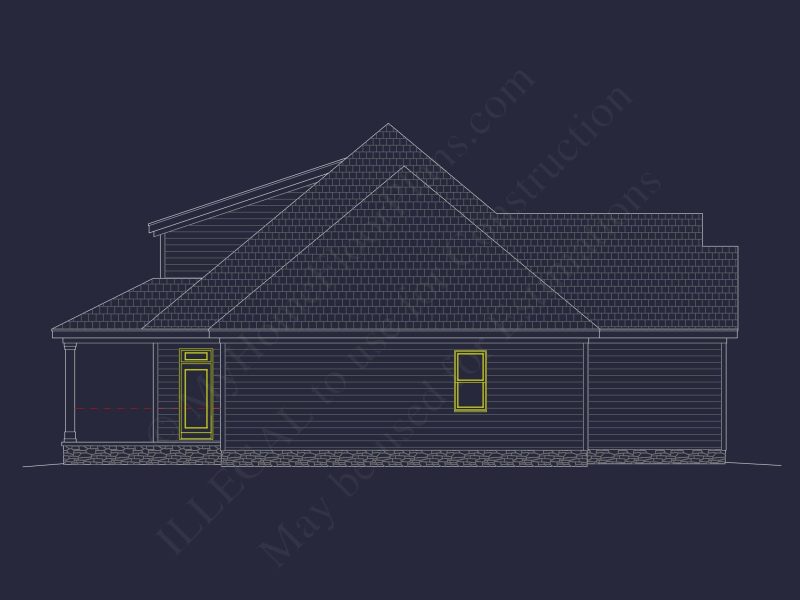 1.5-Story House Plan with Open Layout and CAD Blueprints