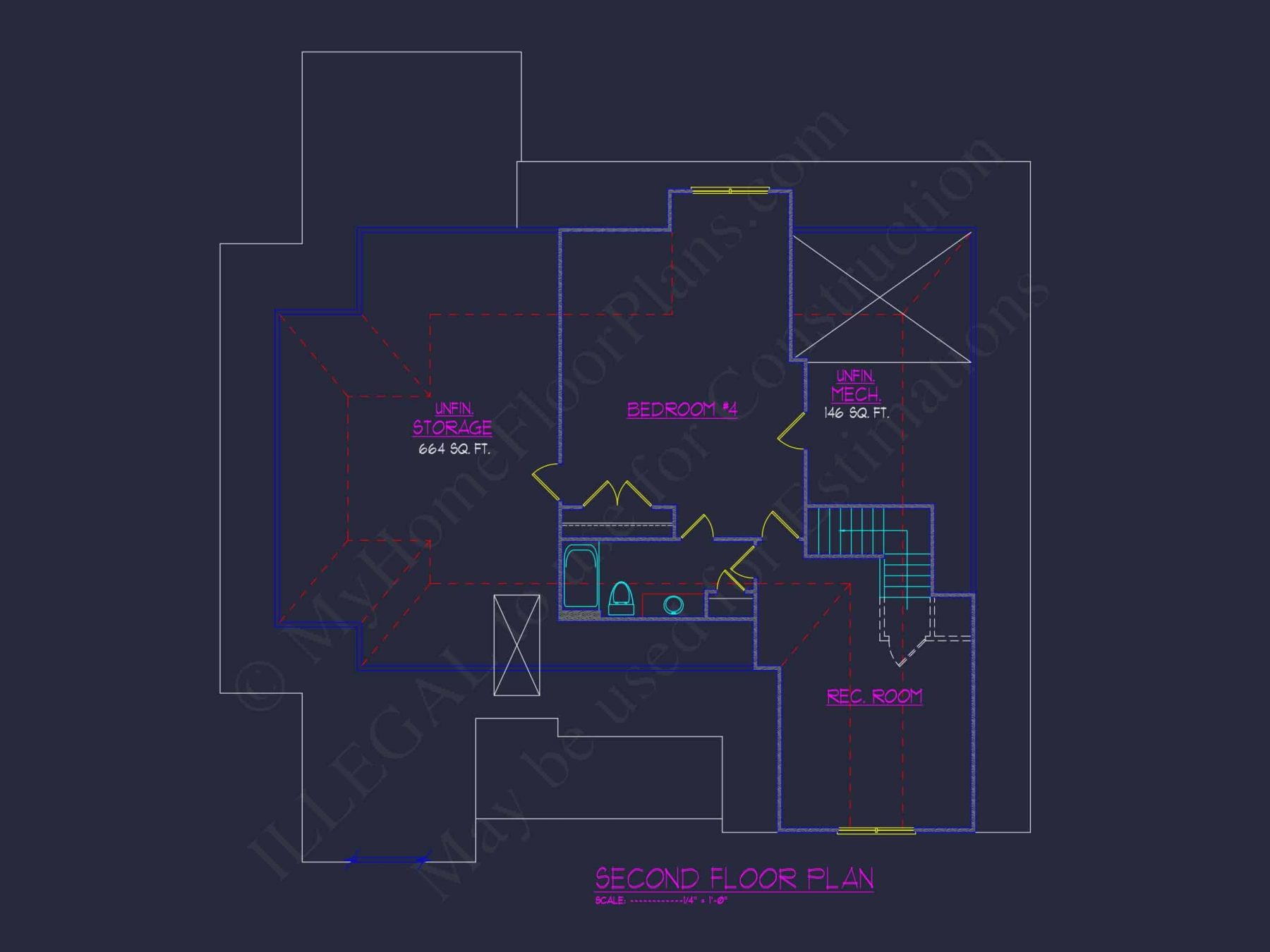 1.5-Story House Plan with Open Layout and CAD Blueprints