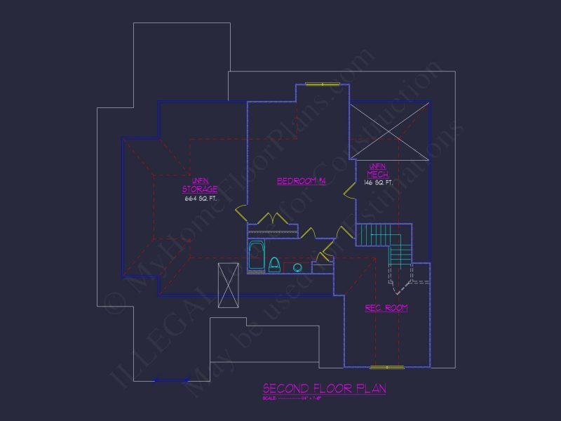 1.5-Story House Plan with Open Layout and CAD Blueprints