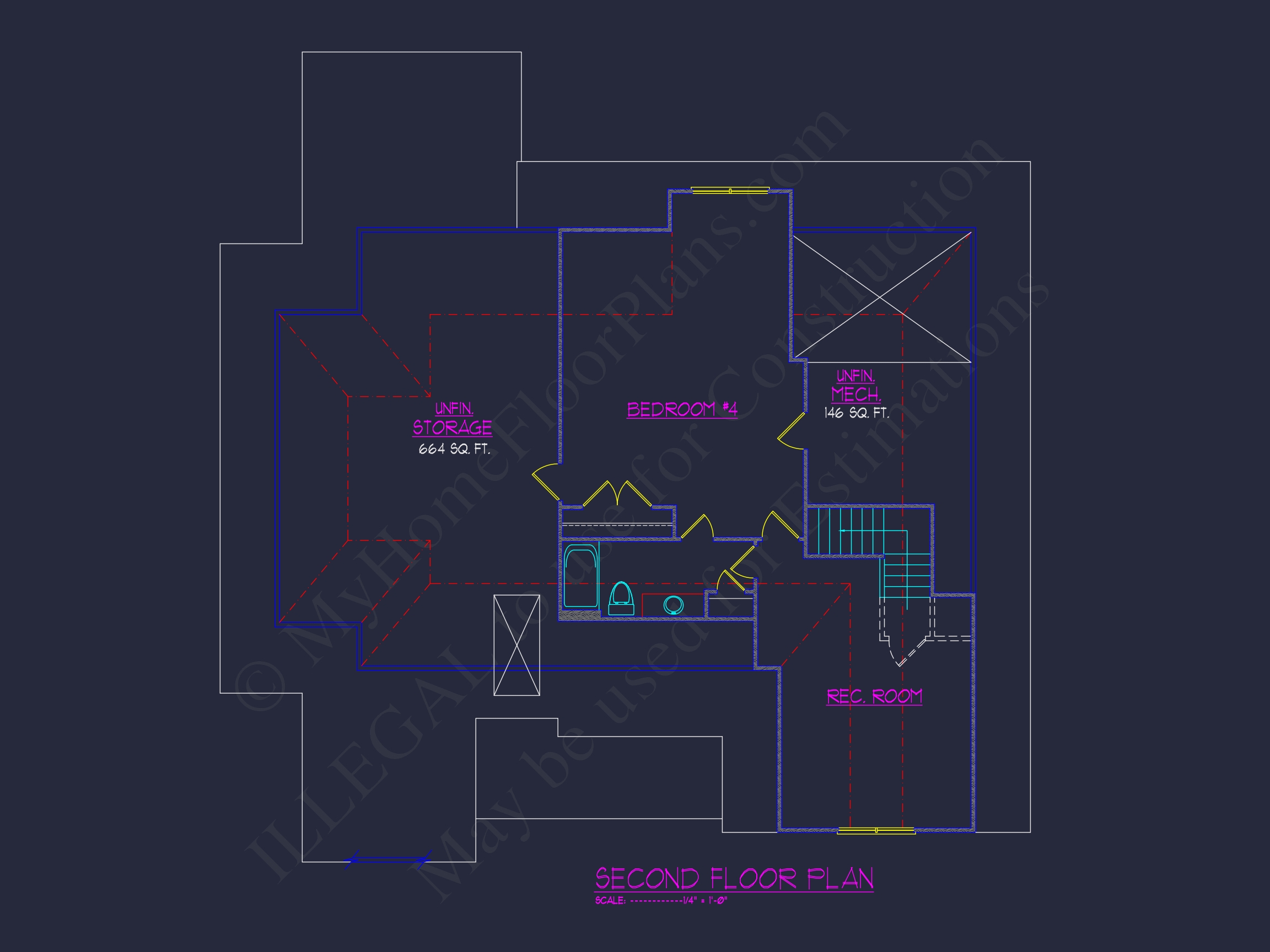 1.5-Story House Plan with Open Layout and CAD Blueprints