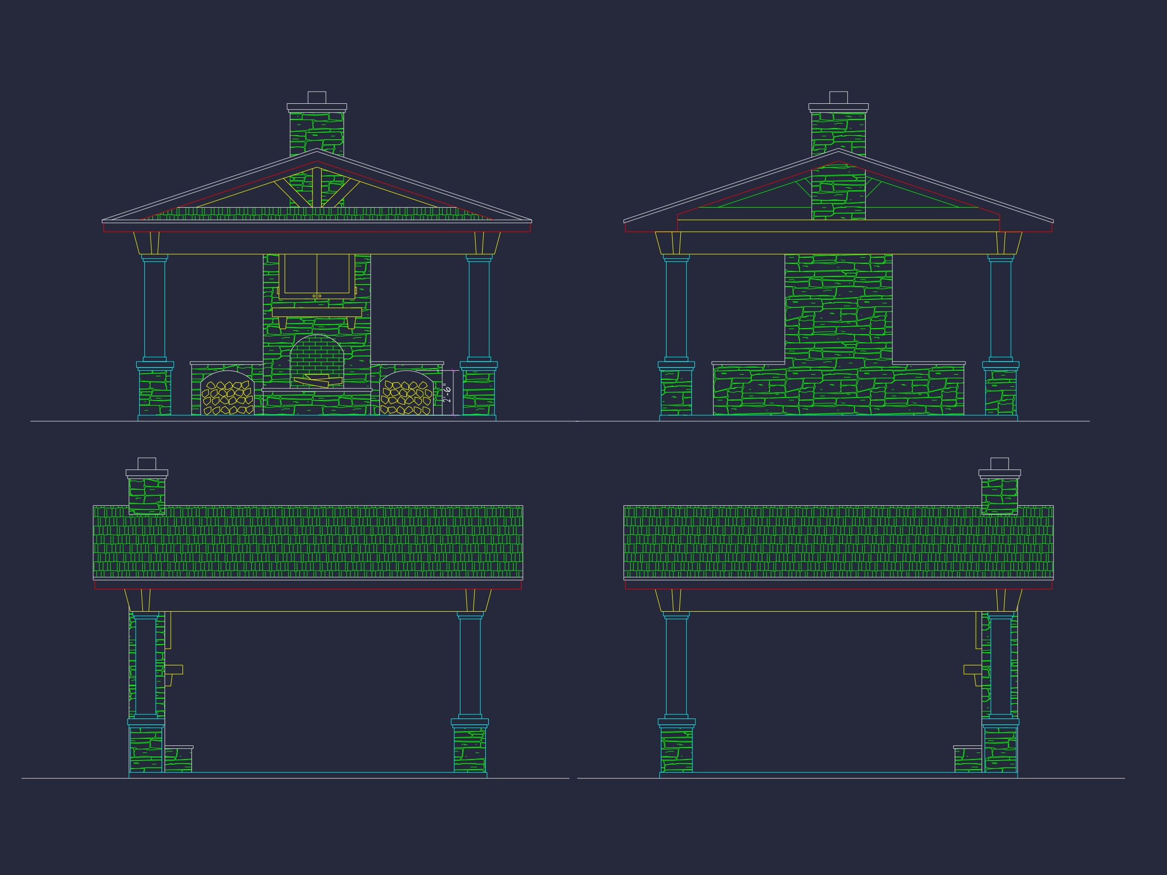 Cozy Cabana House Plan – Vaulted Ceiling, Outdoor Fireplace & CAD Blueprints