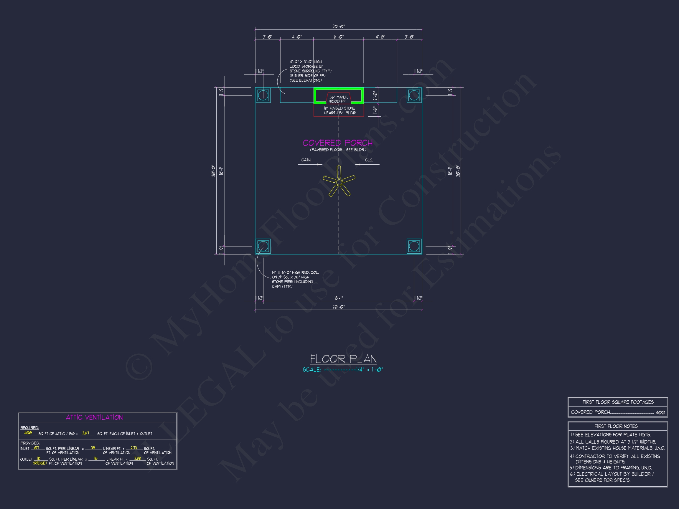 Cozy Cabana House Plan – Vaulted Ceiling, Outdoor Fireplace & CAD Blueprints