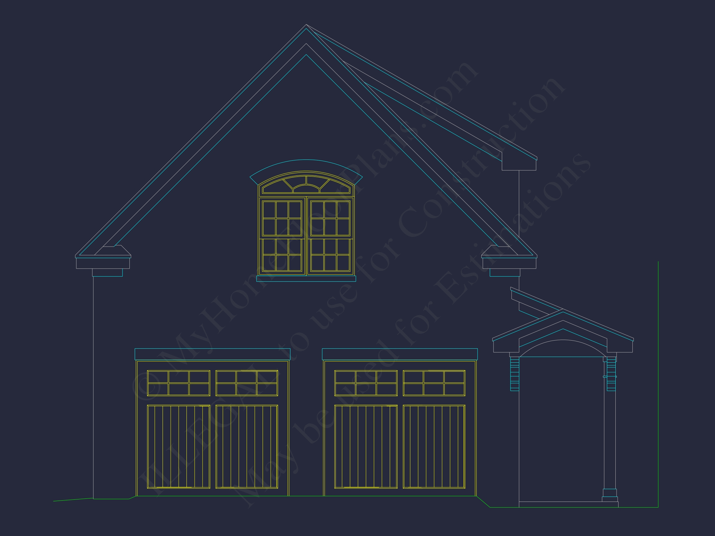 Elegant Garage Living Space Plan – CAD Architecture Blueprint