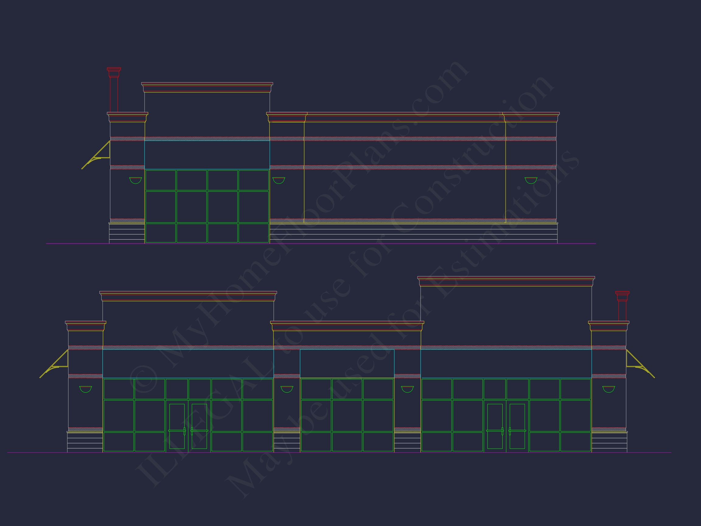 Modern Commercial Building Blueprint with CAD Designs