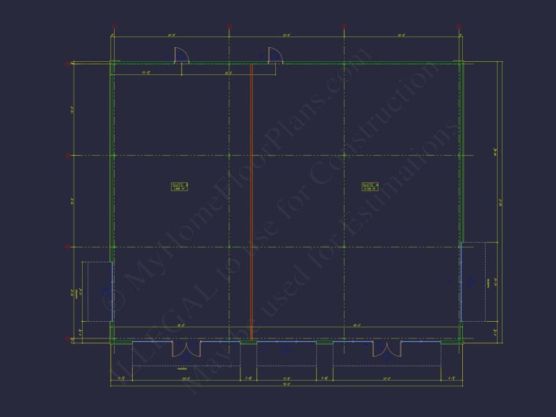 Modern Commercial Building Blueprint with CAD Designs
