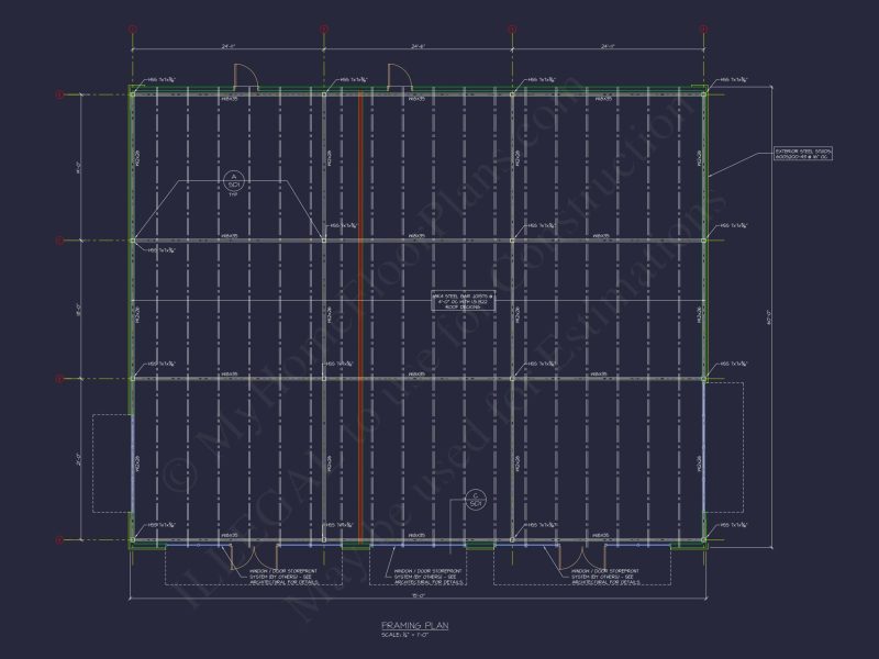 Modern Commercial Building Blueprint with CAD Designs
