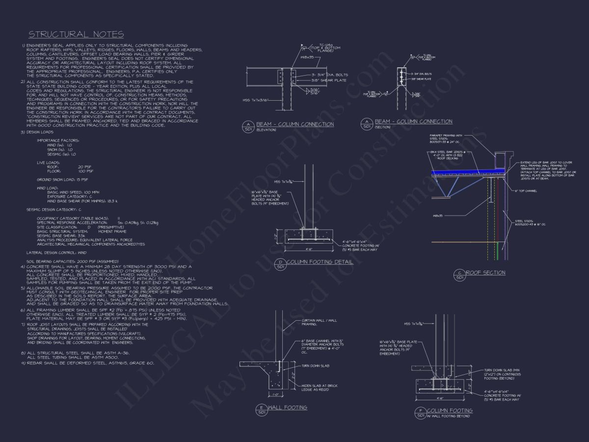Modern Commercial Building Blueprint with CAD Designs