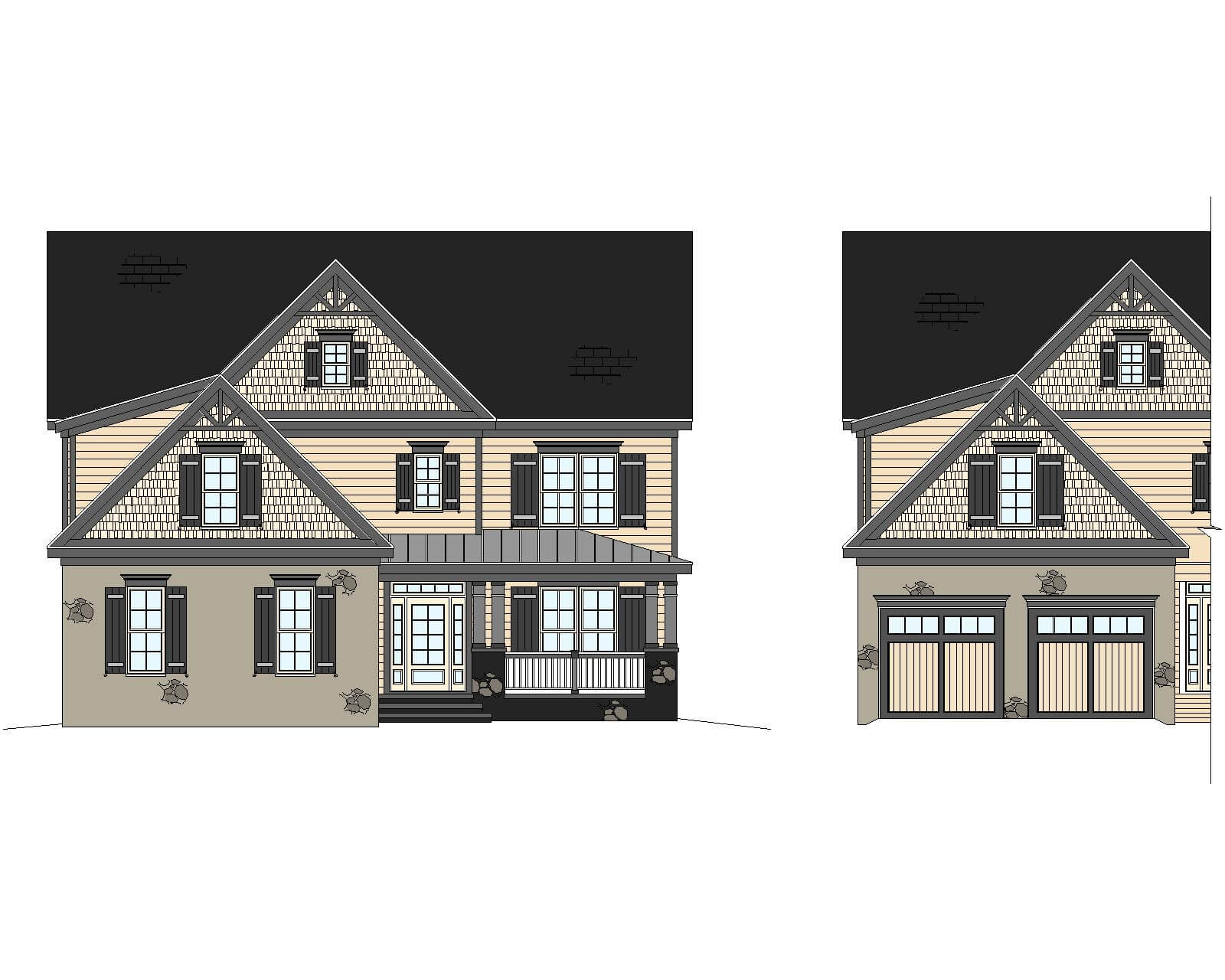 10 1790 My Home Floor Plans Front Elevation 