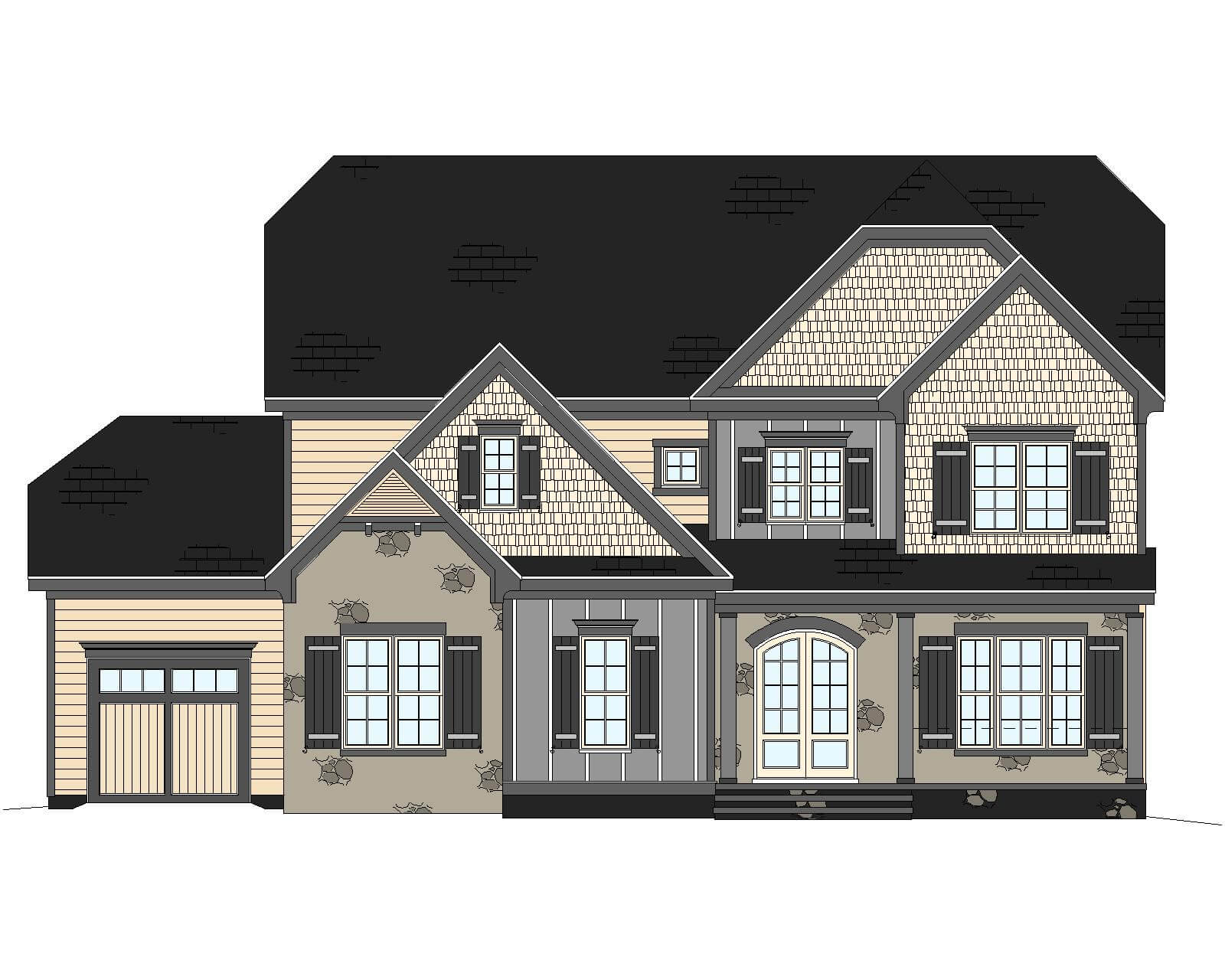 13 1849 My Home Floor Plans Front Elevation 