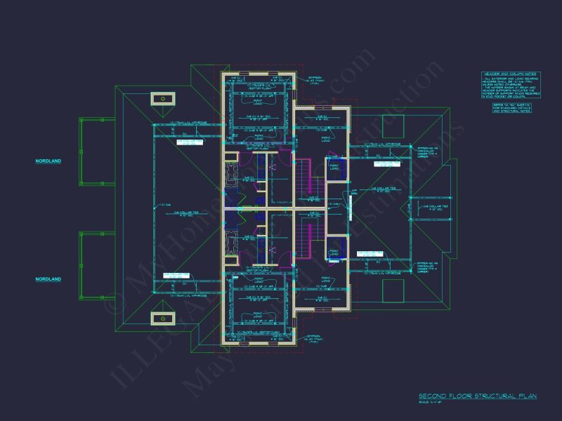 Elegant Duplex House Plan with Colonial Revival Architecture