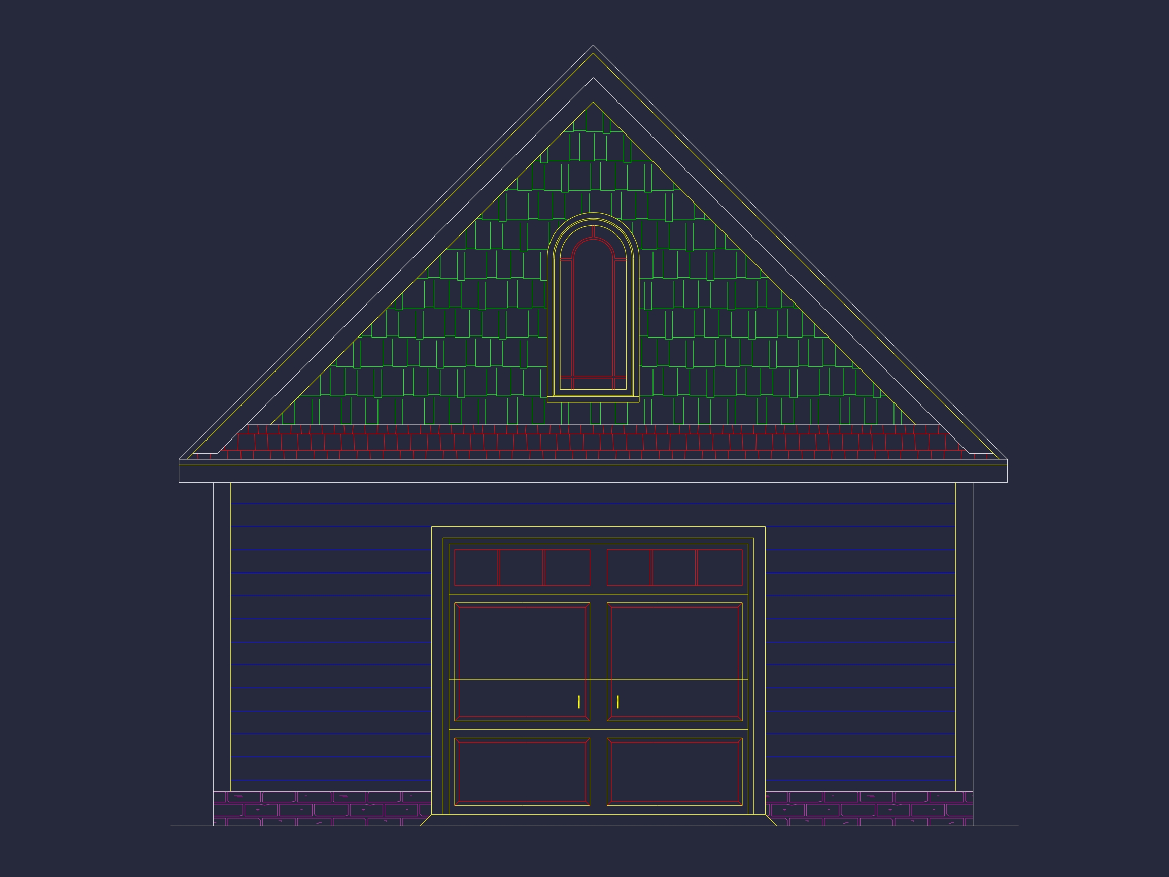 Functional Garage Floor Plan with 2 Bays and CAD Blueprint Designs