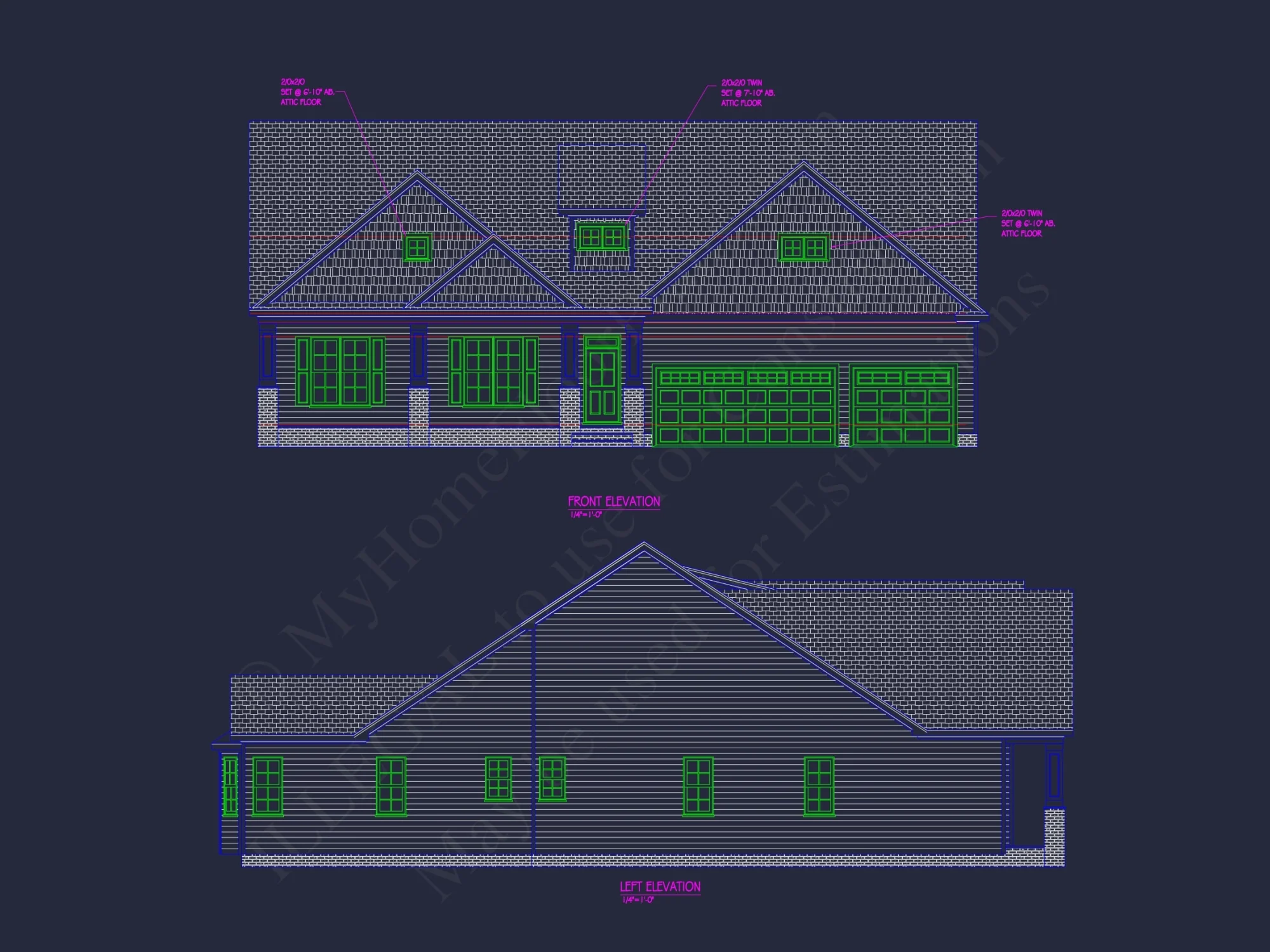 Spacious 3-Bedroom Home Floor Plan with CAD Designs