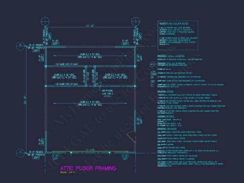 Functional Garage Floor Plan with 2 Bays and CAD Blueprint Designs