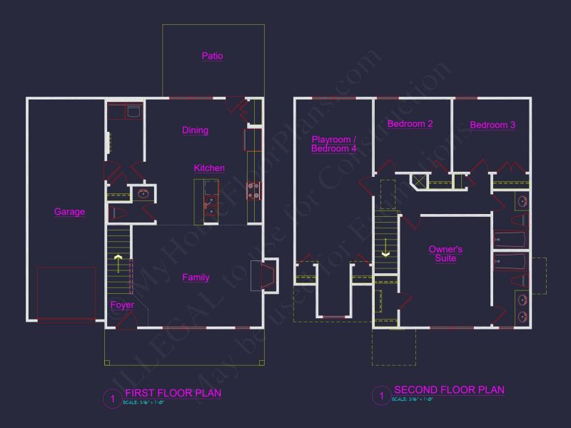 Stylish 2-Story House Plan with 4 Bedrooms and Bonus Room