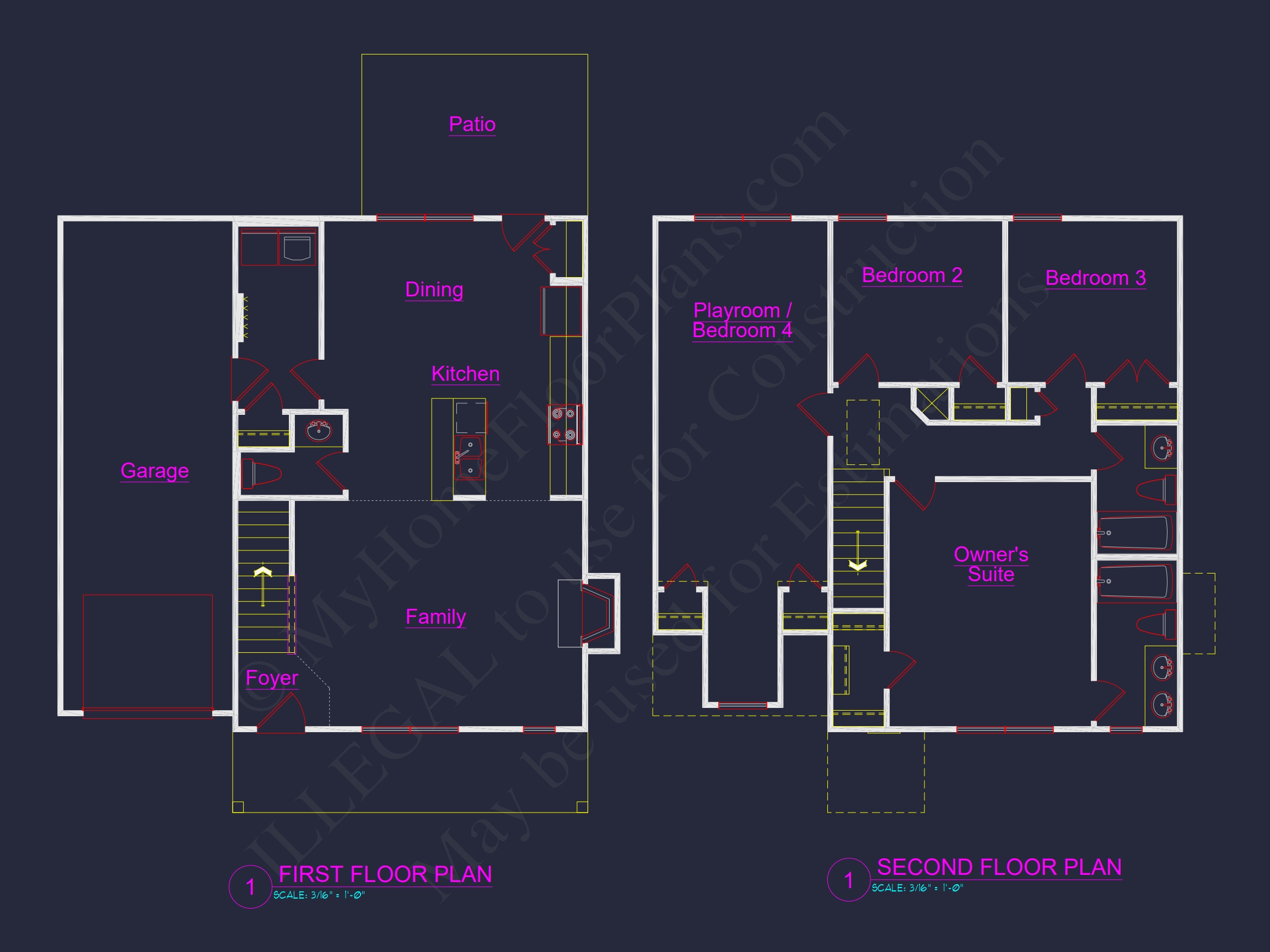 Stylish 2-Story House Plan with 4 Bedrooms and Bonus Room