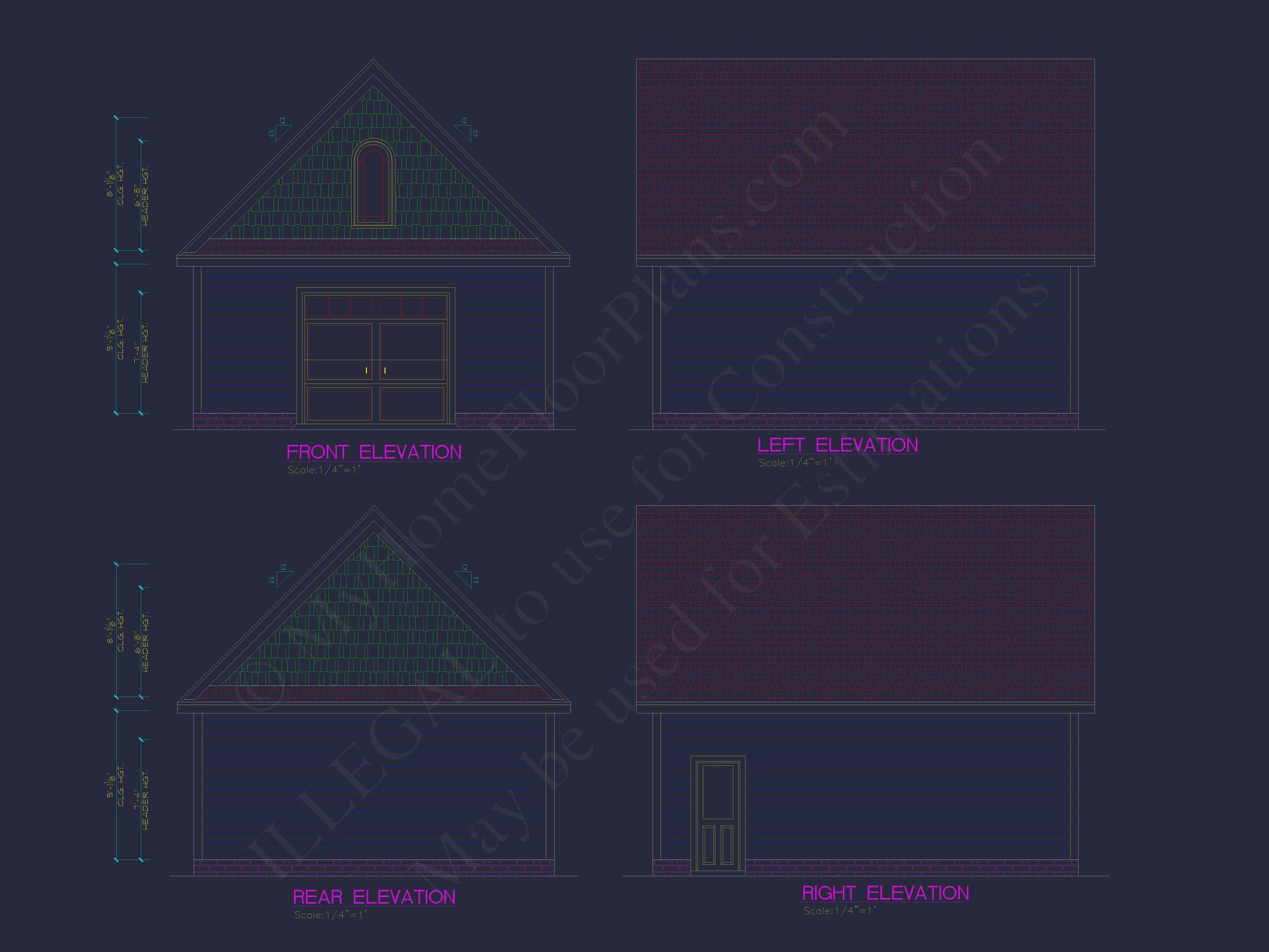 Versatile Garage house Plan with CAD Designs & Storage Options