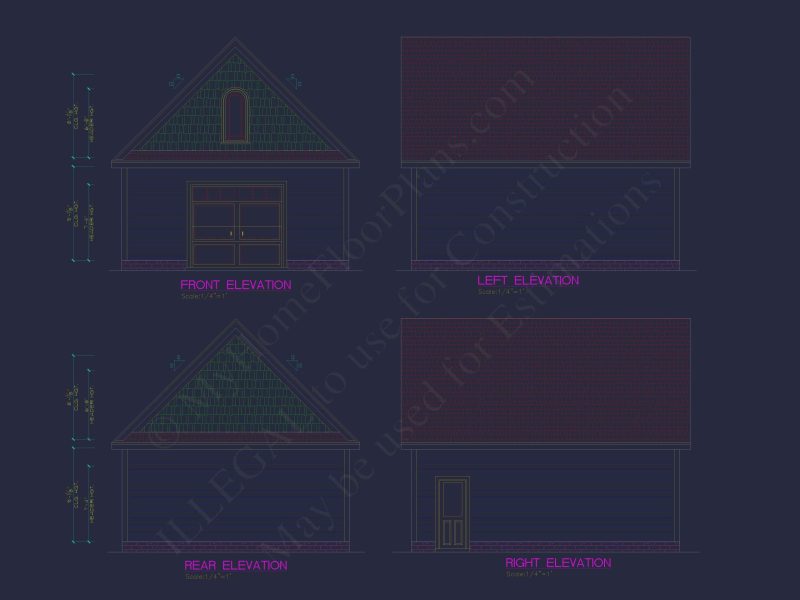 Versatile Garage house Plan with CAD Designs & Storage Options