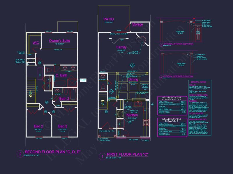 Stylish 2-Story Townhome Plan with Craftsman Design