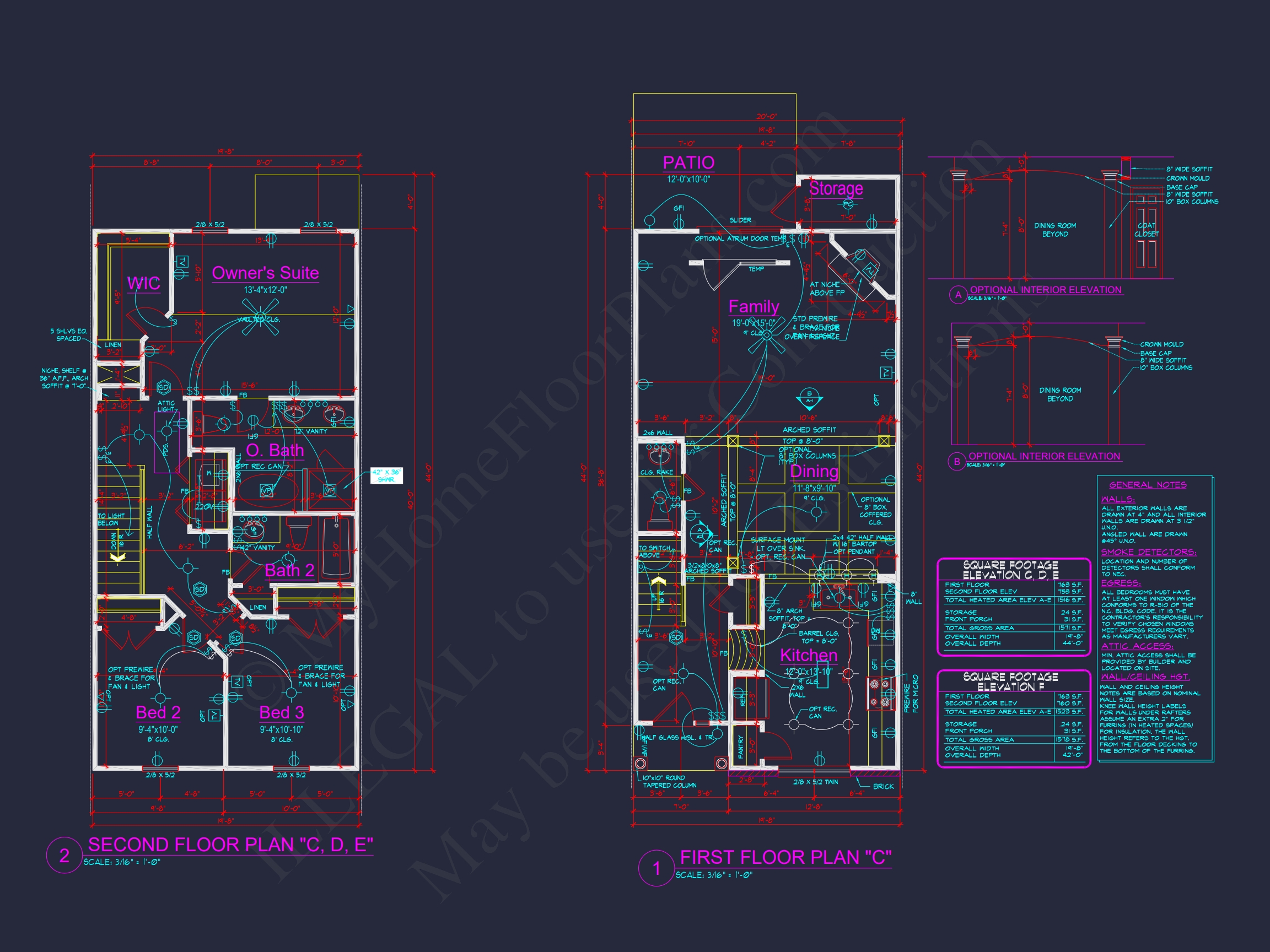 Stylish 2-Story Townhome Plan with Craftsman Design