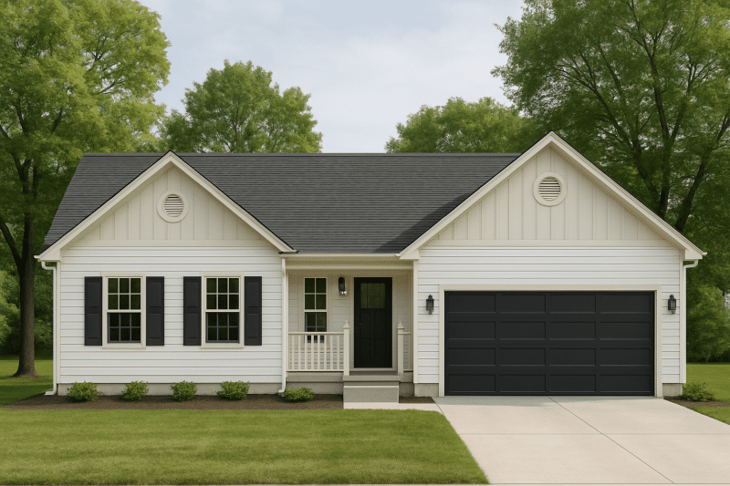 Craftsman Ranch House Plan with Open Floor Layout & CAD Designs