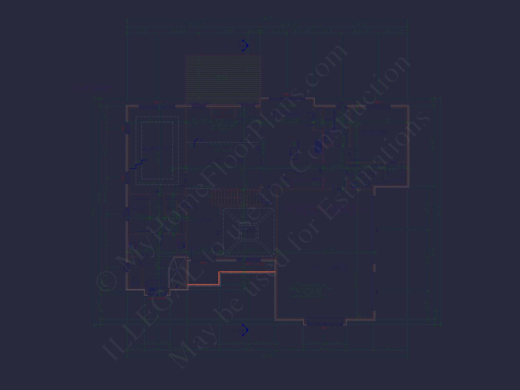 Elegant Home Plan with 2 Floors,4 Bedrooms & CAD Designs