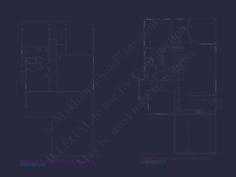 Modern 1.5-Story Duplex House Plan with CAD Designs & Vaulted Living Spaces