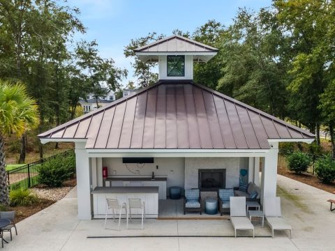 Modern Pool House Plan with Floor Plan and CAD Designs