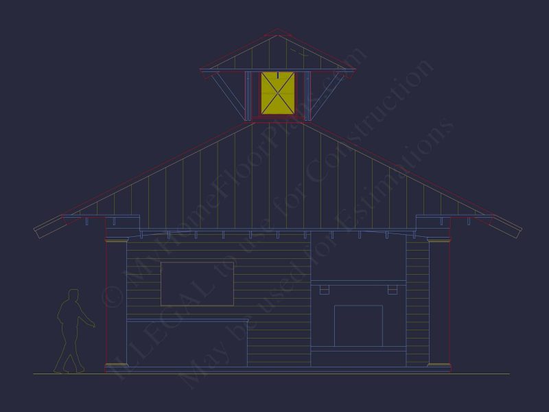 Modern Pool House Plan with Floor Plan and CAD Designs