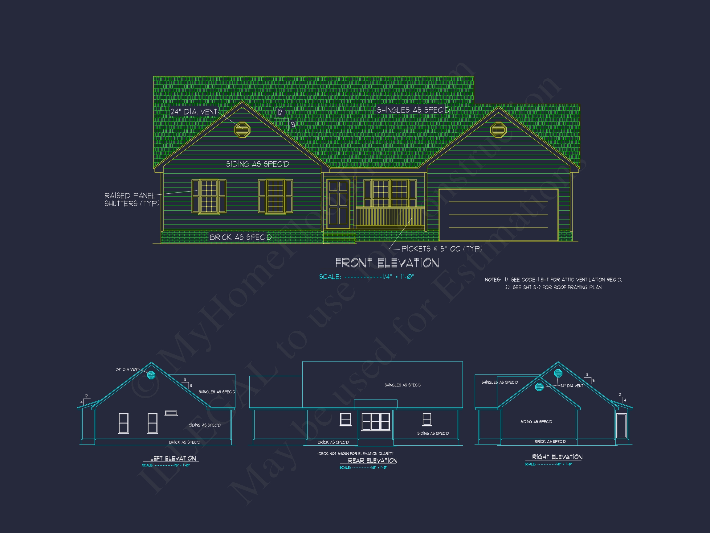 Craftsman Ranch House Plan with Open Floor Layout & CAD Designs