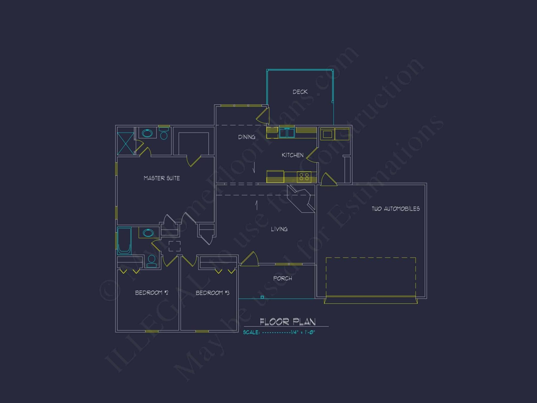 Craftsman Ranch House Plan with Open Floor Layout & CAD Designs