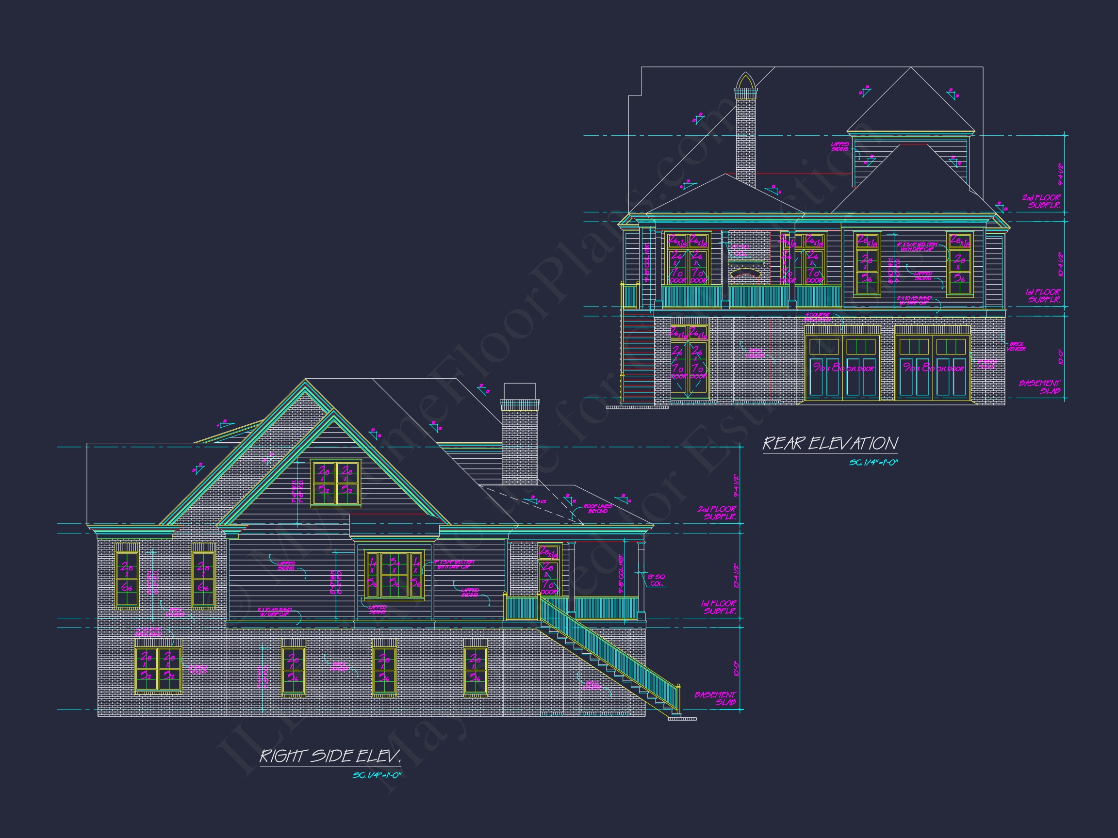 Elegant Traditional House Plan with 2 Stories & Open Floor Blueprint