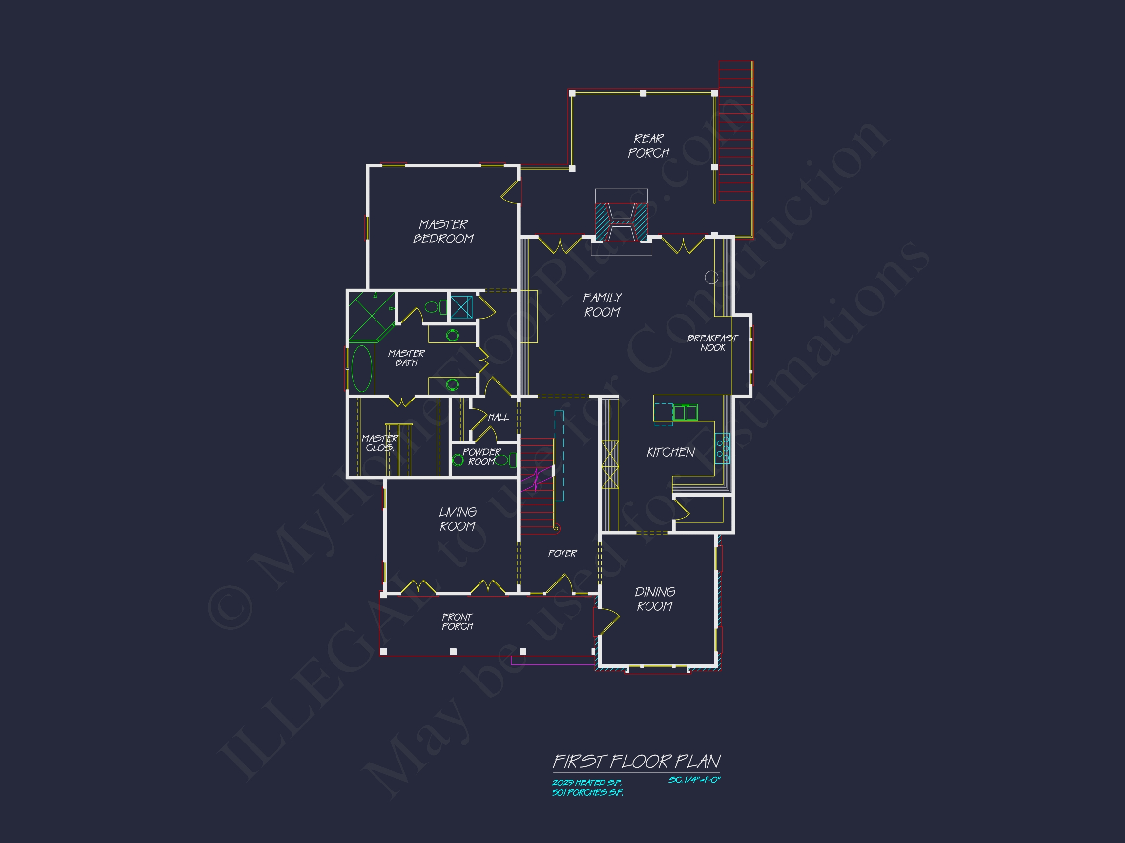 Elegant Traditional House Plan with 2 Stories & Open Floor Blueprint