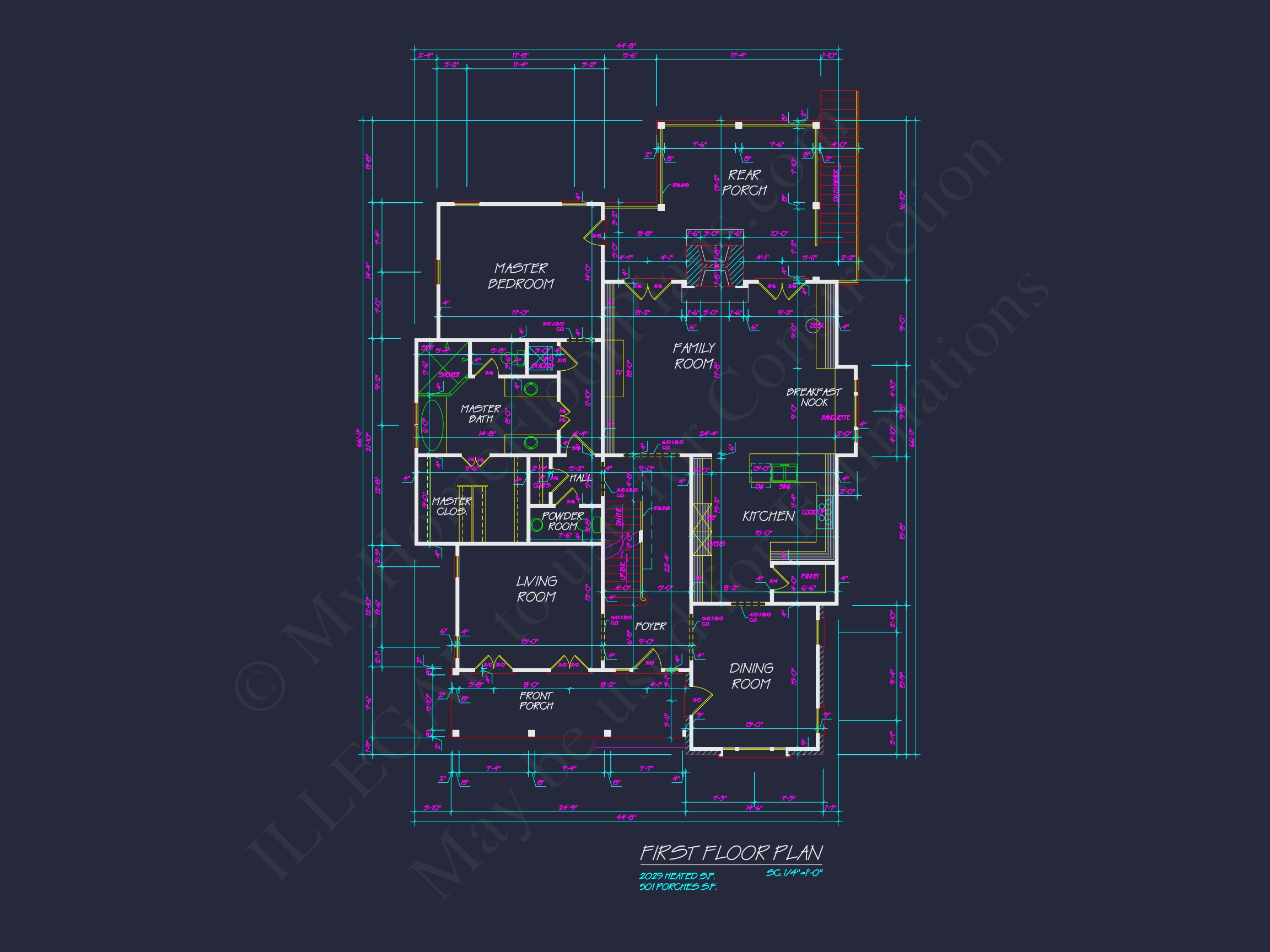 Elegant Traditional House Plan with 2 Stories & Open Floor Blueprint