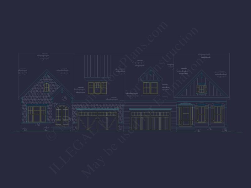 Modern Duplex Home Plan with CAD Blueprints & Flexible Layout