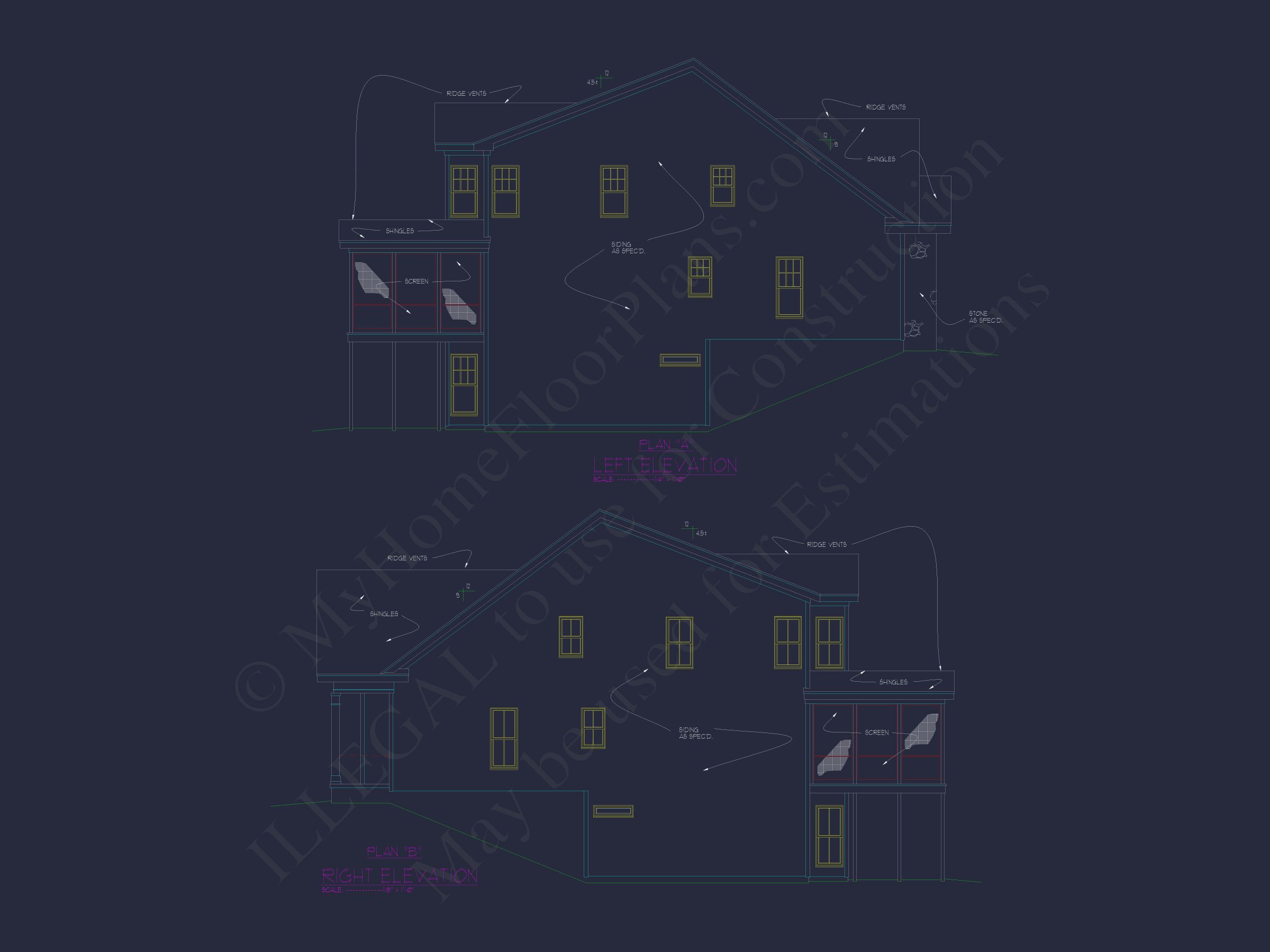 Modern Duplex Home Plan with CAD Blueprints & Flexible Layout