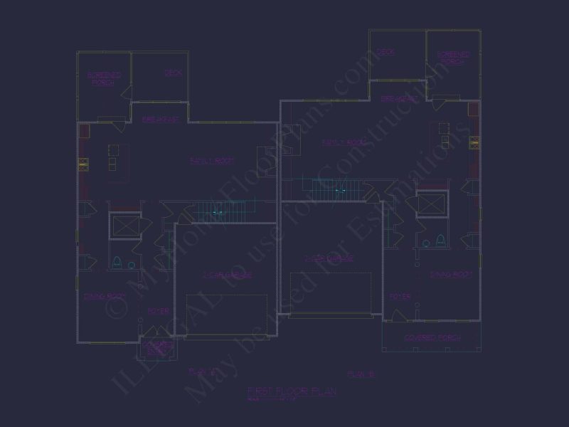Modern Duplex Home Plan with CAD Blueprints & Flexible Layout