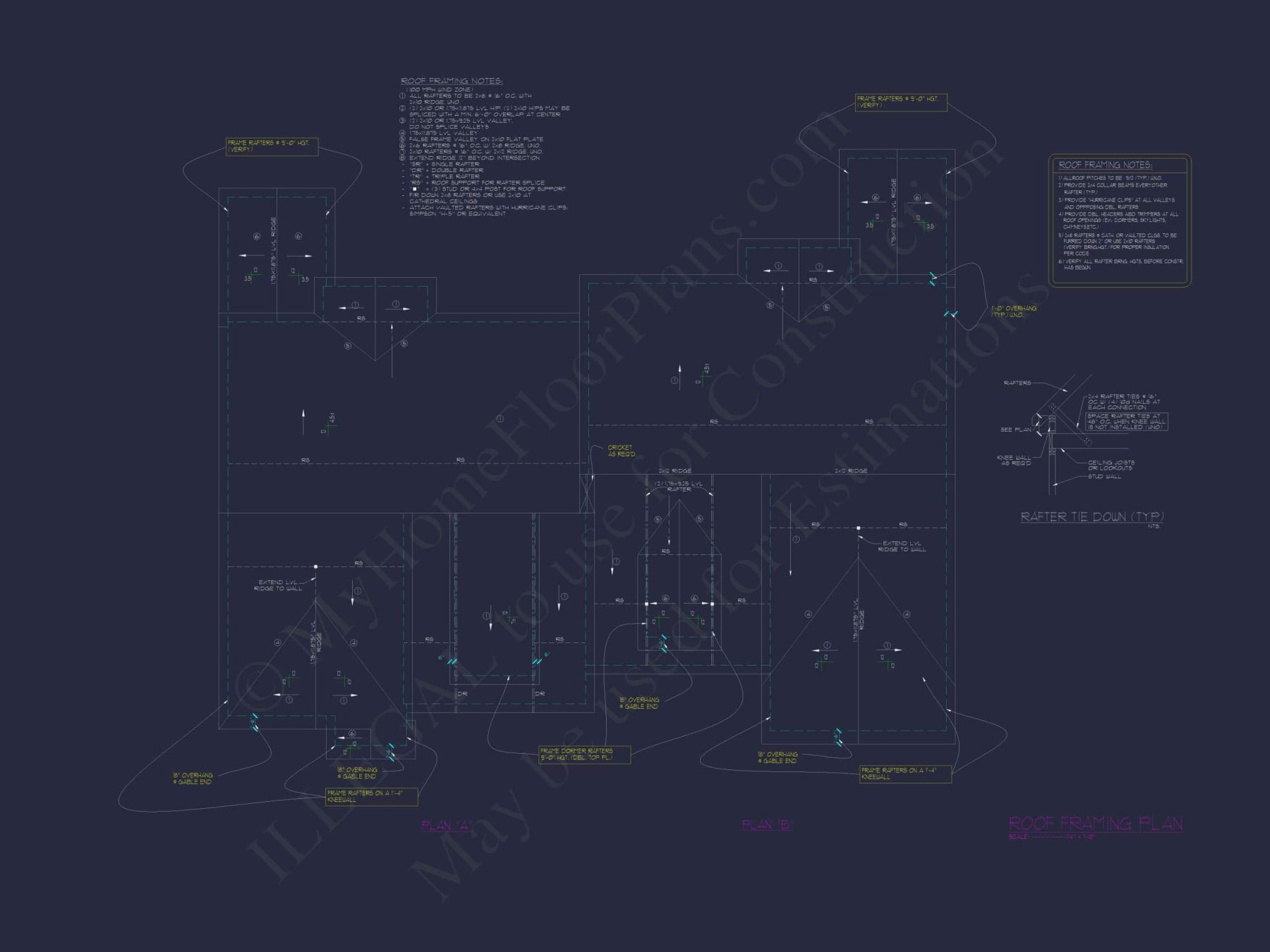 Modern Duplex Home Plan with CAD Blueprints & Flexible Layout