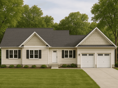 Charming 1-Story House Plan with Craftsman Design & CAD Blueprints
